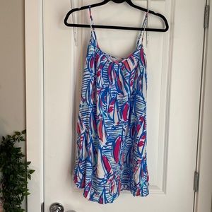 Lilly Pulitzer Red Right Turn Sailboat Pattern Dress
